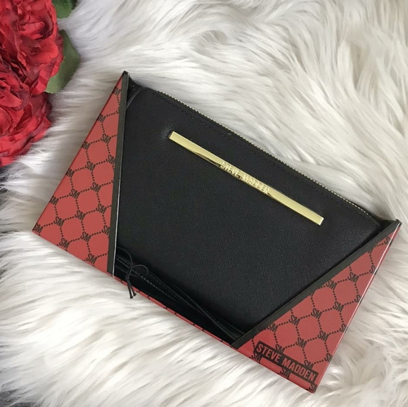 NWT STEVE MADDEN ZIP AROUND WALLET WRISTLET CASE WITH BOX - Picture 2 of 7